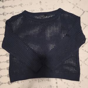 RDI open weave sweater. Dark Navy Blue - size Large